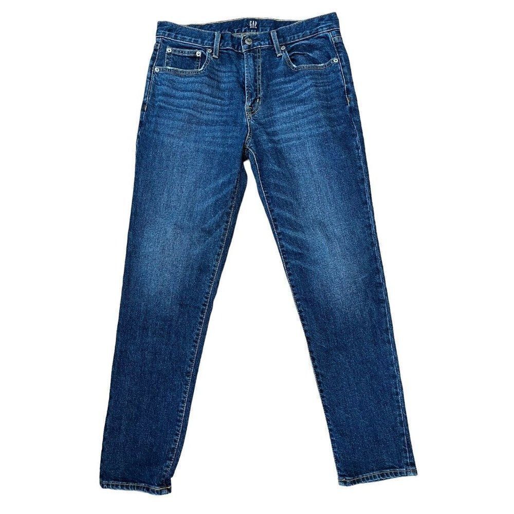 Gap Ladies Size 28 Denim Blue Jeans Stretch 33x29 Straight Leg